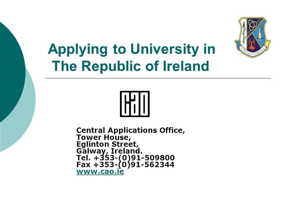 FAQ about the Central Applications Office, CAO Ireland