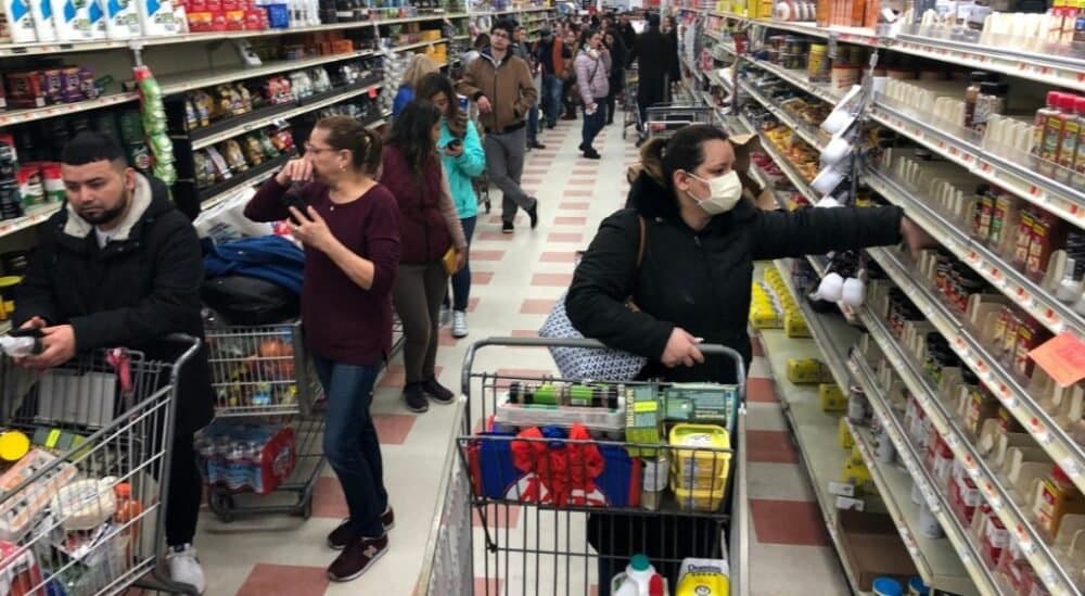 Coronavirus: The number of people stocking up on supplies has tripled